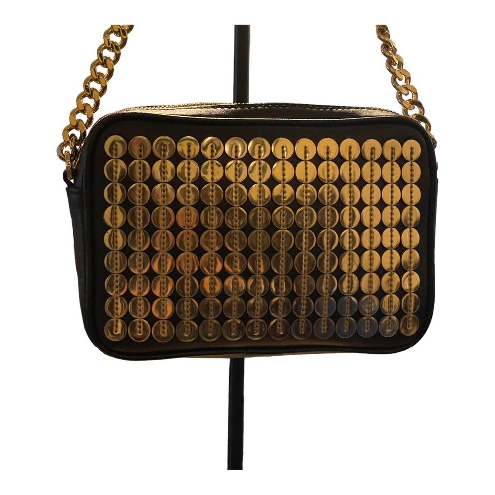 MICHAEL Michael Kors Black Leather and Sequins Crossbody Bag…What a Beauty - Picture 6 of 14